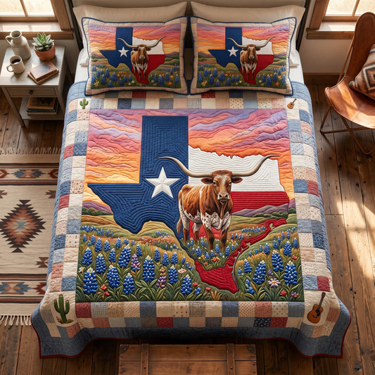 Texas Legacy 3-Piece Quilted Bedding Set NCU0TD2764