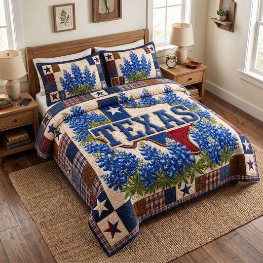 Texas Meadow 3-Piece Quilted Bedding Set NCU0TD2772