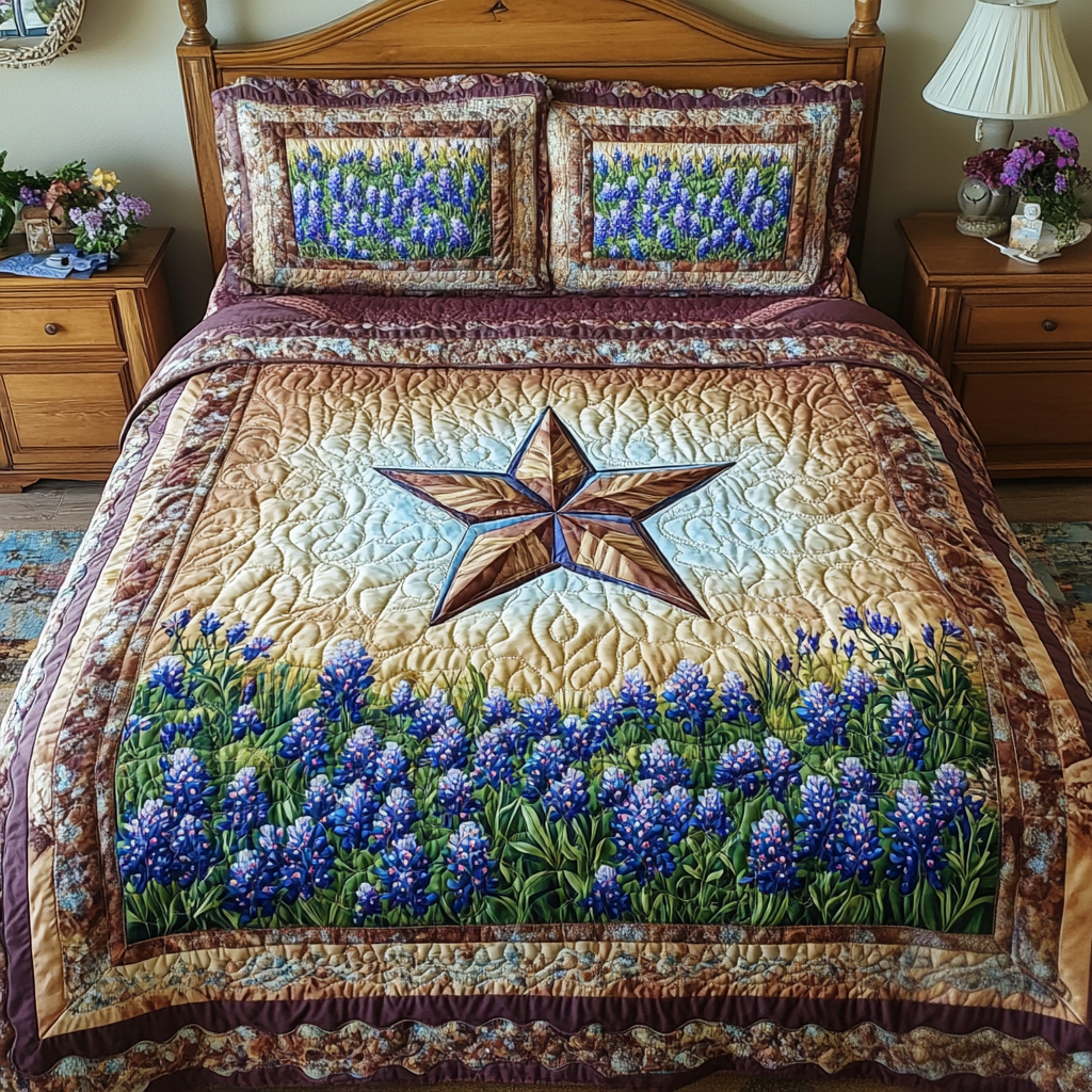 Lone Star Quilted Bedding Set NCU0VT147