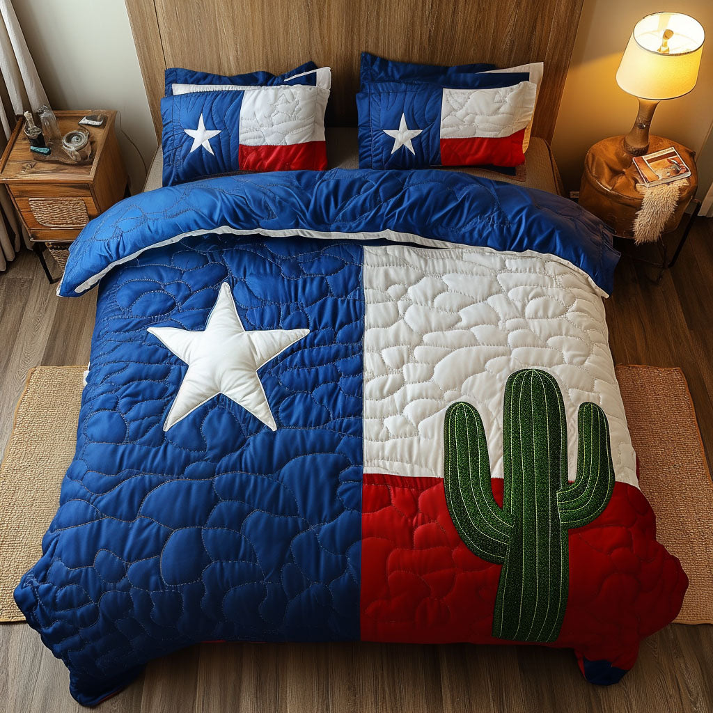 Texas Pride 3-Piece Quilted Bedding Set NCU0NT6326