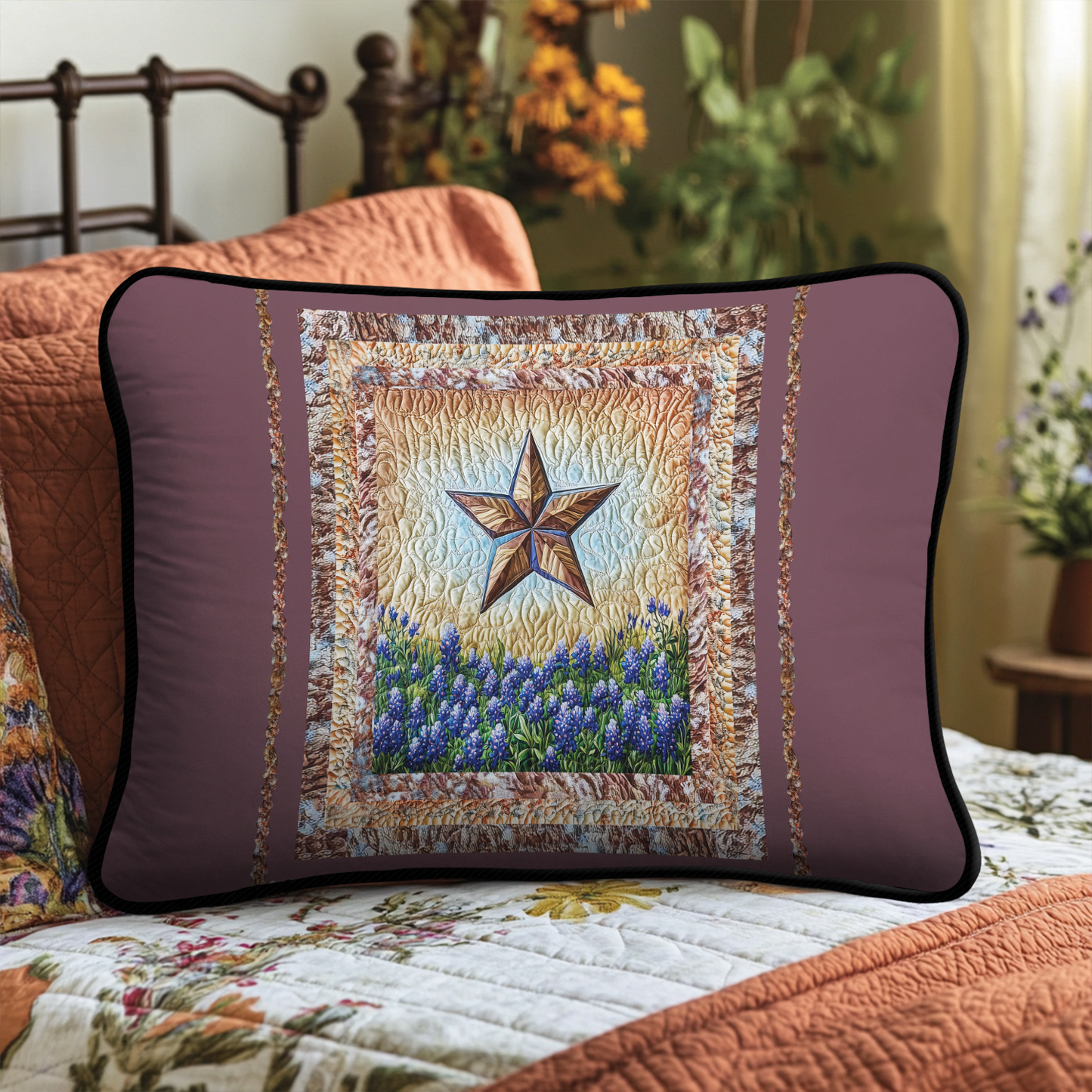 Texas Pride Quilted Bedding Pillow Case NCU0DK6989