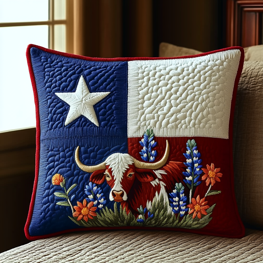 Texas Pride Quilted Pillow Case NCU0DV5178