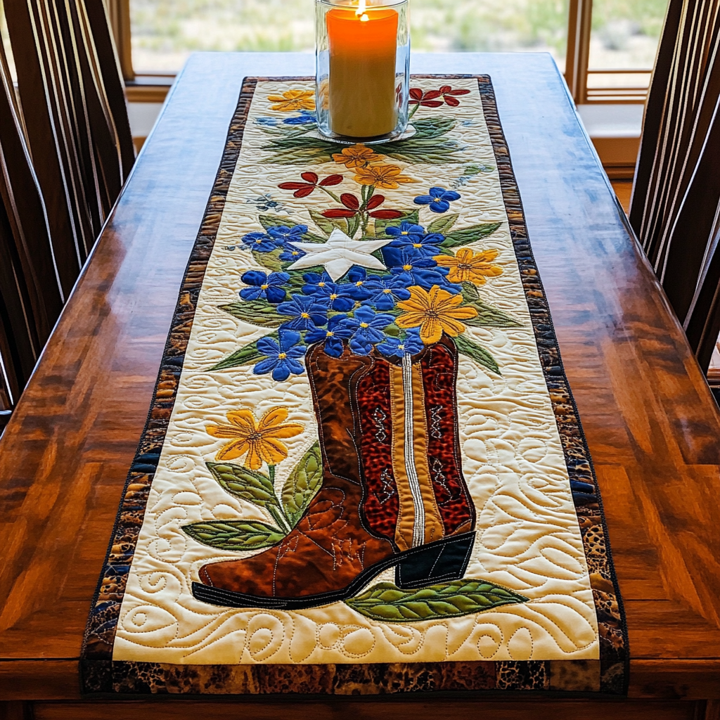 Texas Pride Quilted Table Runner NCU0VL2178
