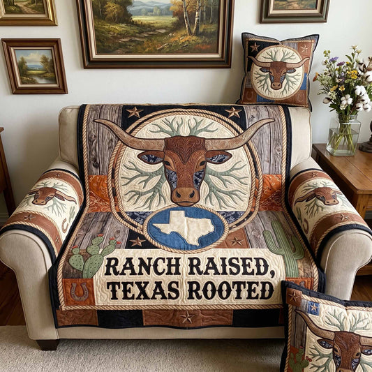 Texas Rooted Quilted Sofa Cover NCU0XD2863