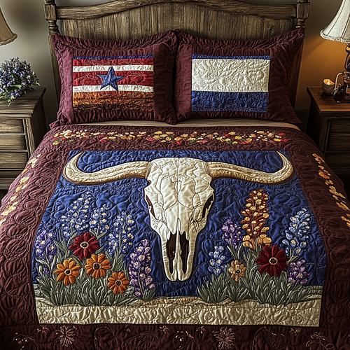 Texas Roots 3-Piece Quilted Bedding Set NCU0DV4951