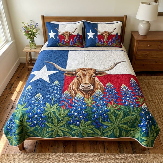 Texas Roots 3-Piece Quilted Bedding Set NCU0DV9691