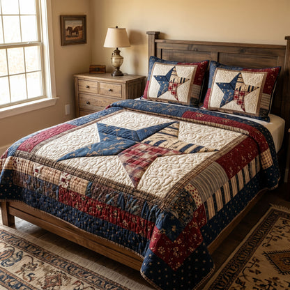 Texas Roots 3-Piece Quilted Bedding Set NCU0NT12787