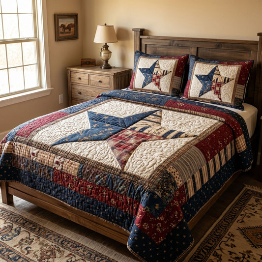 Texas Roots 3-Piece Quilted Bedding Set NCU0NT12787