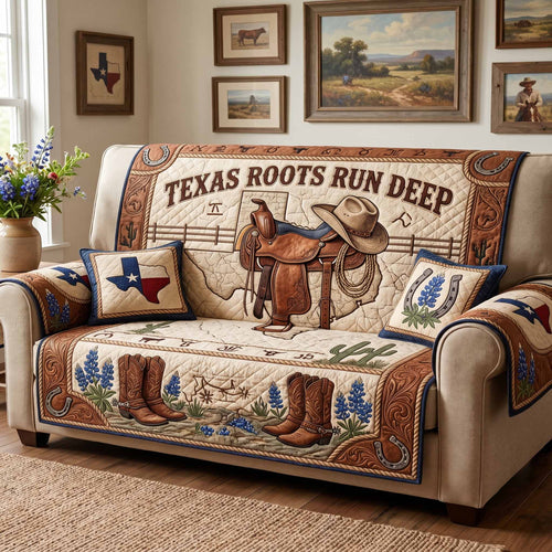 Texas Roots Quilted Sofa Cover NCU0XD2844