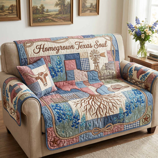Texas Soul Quilted Sofa Cover NCU0XD2871