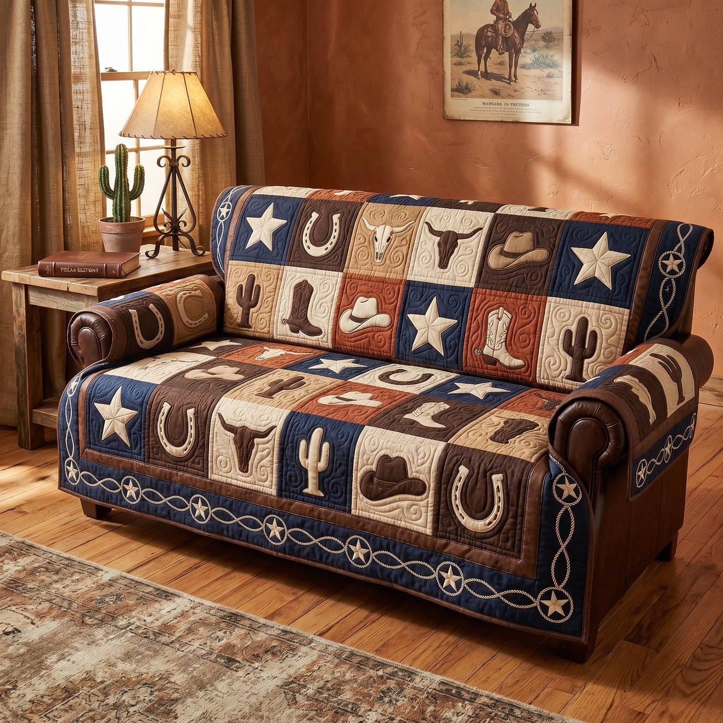 Texas Spirit Quilted Sofa Cover NCU0TD2740