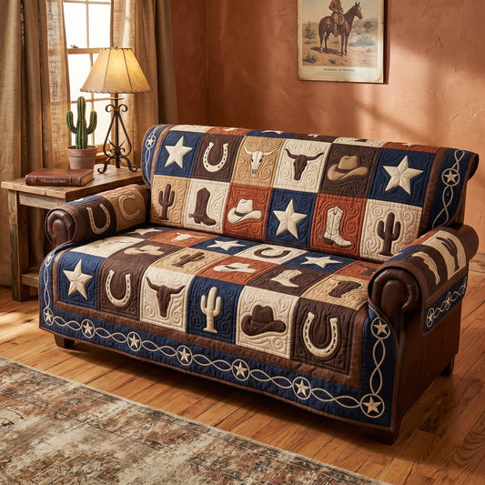 Texas Spirit Quilted Sofa Cover NCU0TD2740