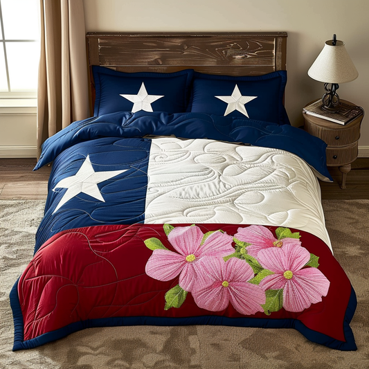 Texas Spring 3-Piece Quilted Bedding Set NCU0DV5134