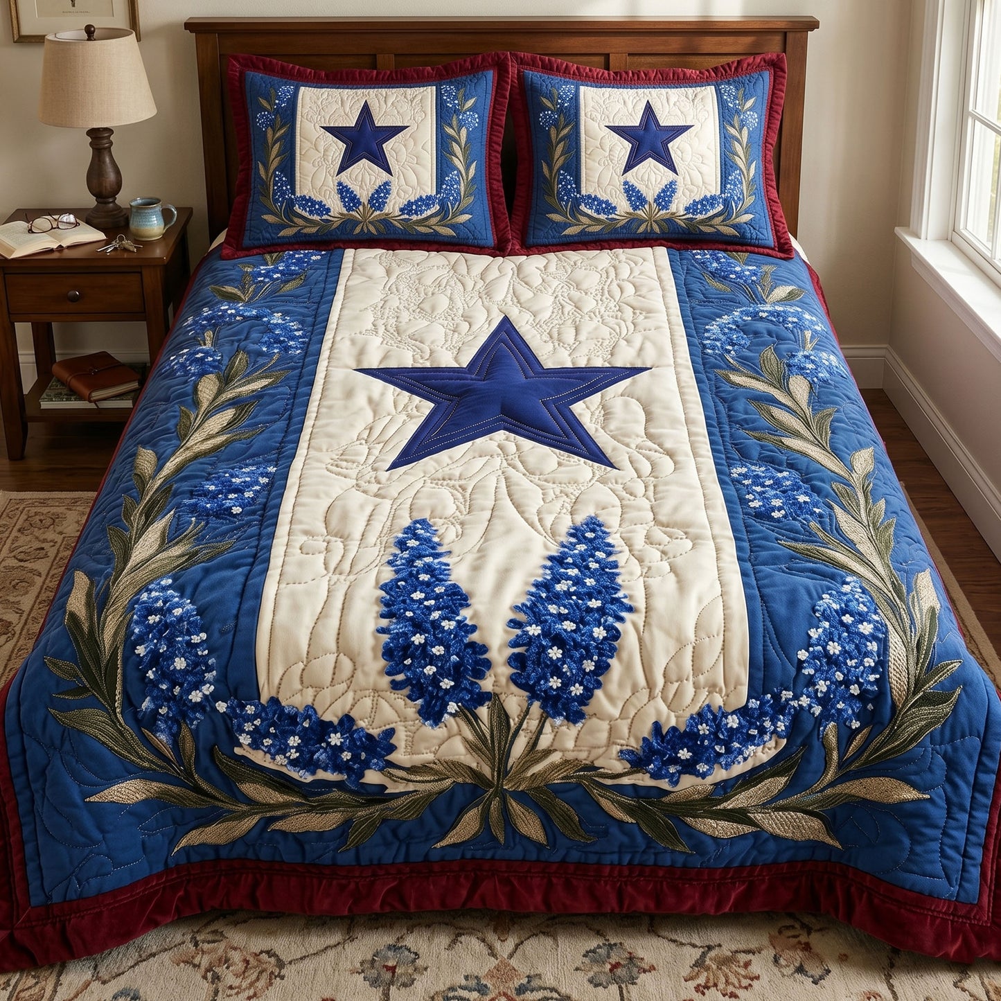 Texas Star 3-Piece Quilted Bedding Set NCU0NT12751