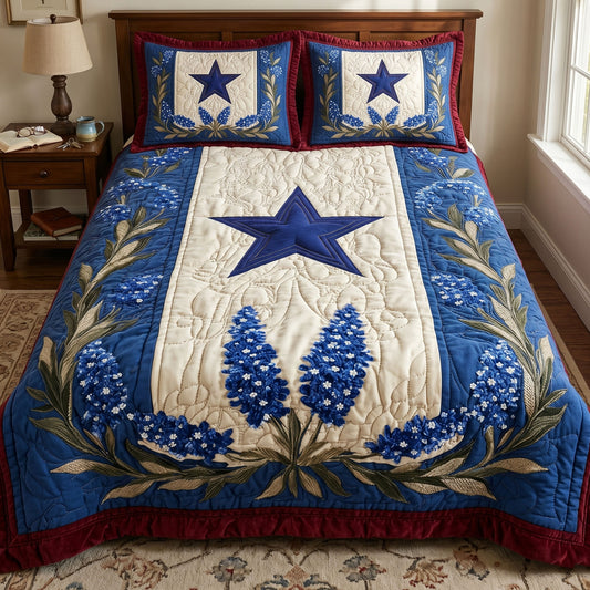 Texas Star 3-Piece Quilted Bedding Set NCU0NT12751