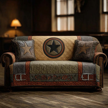 Texas Star Bold Quilted Sofa Cover NCU0XD2128