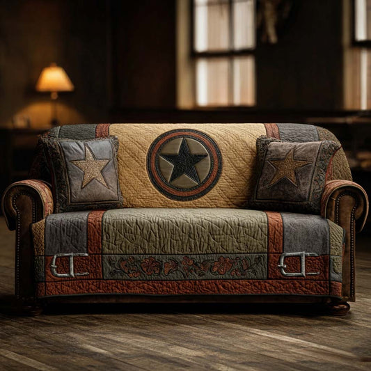 Texas Star Bold Quilted Sofa Cover NCU0XD2128