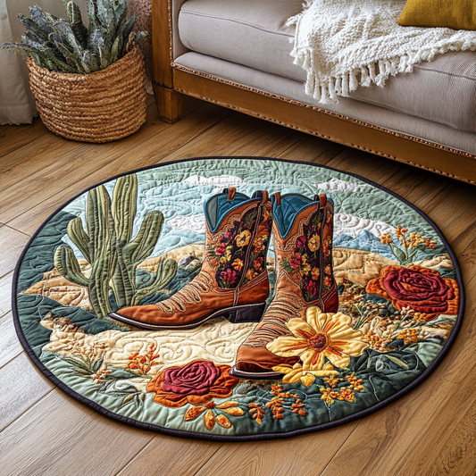 Texas Style Quilted Round Mat NCU0VH3251