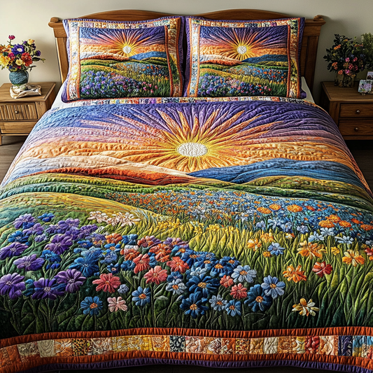 Texas Sunrise 3-Piece Quilted Bedding Set NCU0VL2134