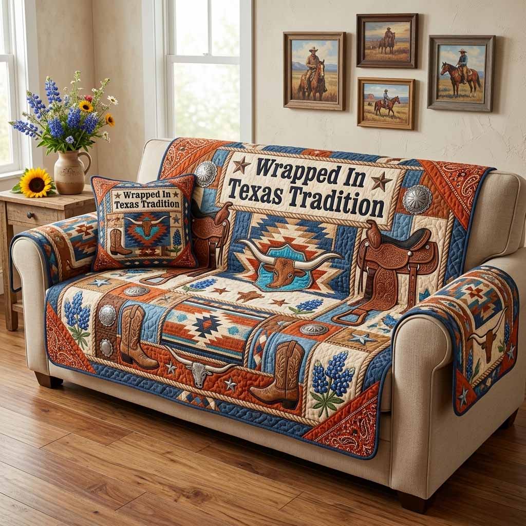 Texas Tradition Quilted Sofa Cover NCU0XD2859