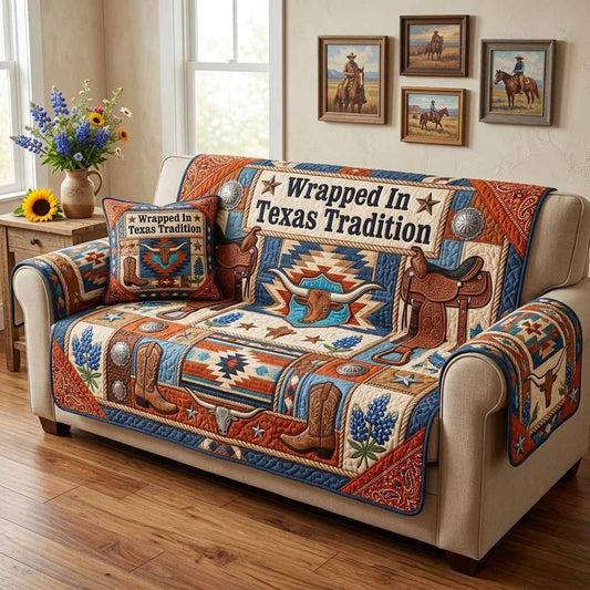 Texas Tradition Quilted Sofa Cover NCU0XD2859