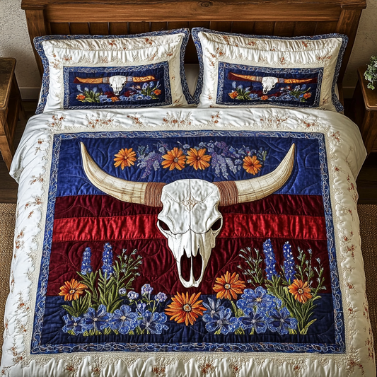 Texas Trails 3-Piece Quilted Bedding Set NCU0DV4954