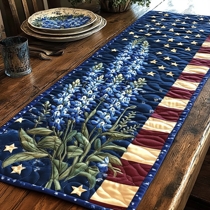 Texas Wild Bluebonnets Quilted Table Runner NCU0DV4463