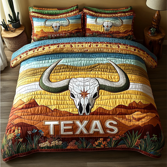Texas Wild West Quilted Bedding Set NCU0DK6491