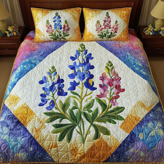 Texas Wildflower 3-Piece Quilted Bedding Set NCU0NT6474