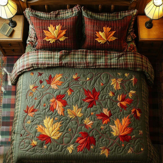 Thankful Harvest 3-Piece Quilted Bedding Set NCU0NT8358