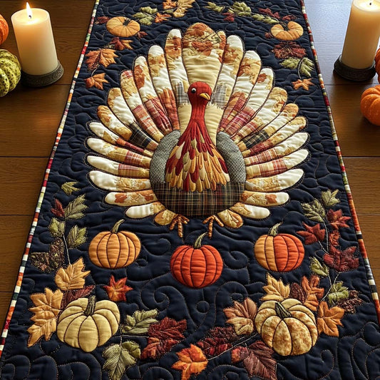 Thankful Turkey Quilted Table Runner NCU0NT10449
