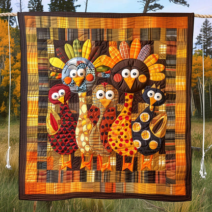 Thanksgiving Family Quilted Blanket NCU0TH1090