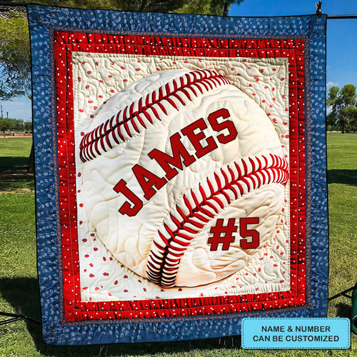 The Big League Personalized Quilted Blanket