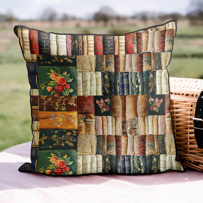 The Bookworms Retreat Quilted Pillow Case NCU0PT4632