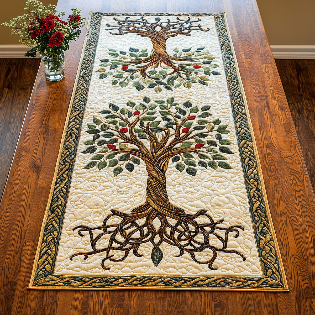 The Timeless Tree Quilted Table Runner NCU0PT3433