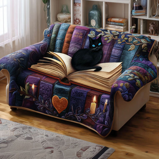The Arcane Cat Quilted Sofa Cover NCU0PT9950