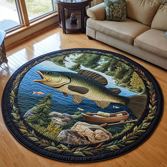 The Bass Retreat Quilted Round Mat NCU0PT6939