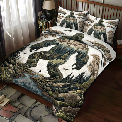 The Bigfoot Mystery 3-Piece Quilted Bedding Set NCU0PT7733