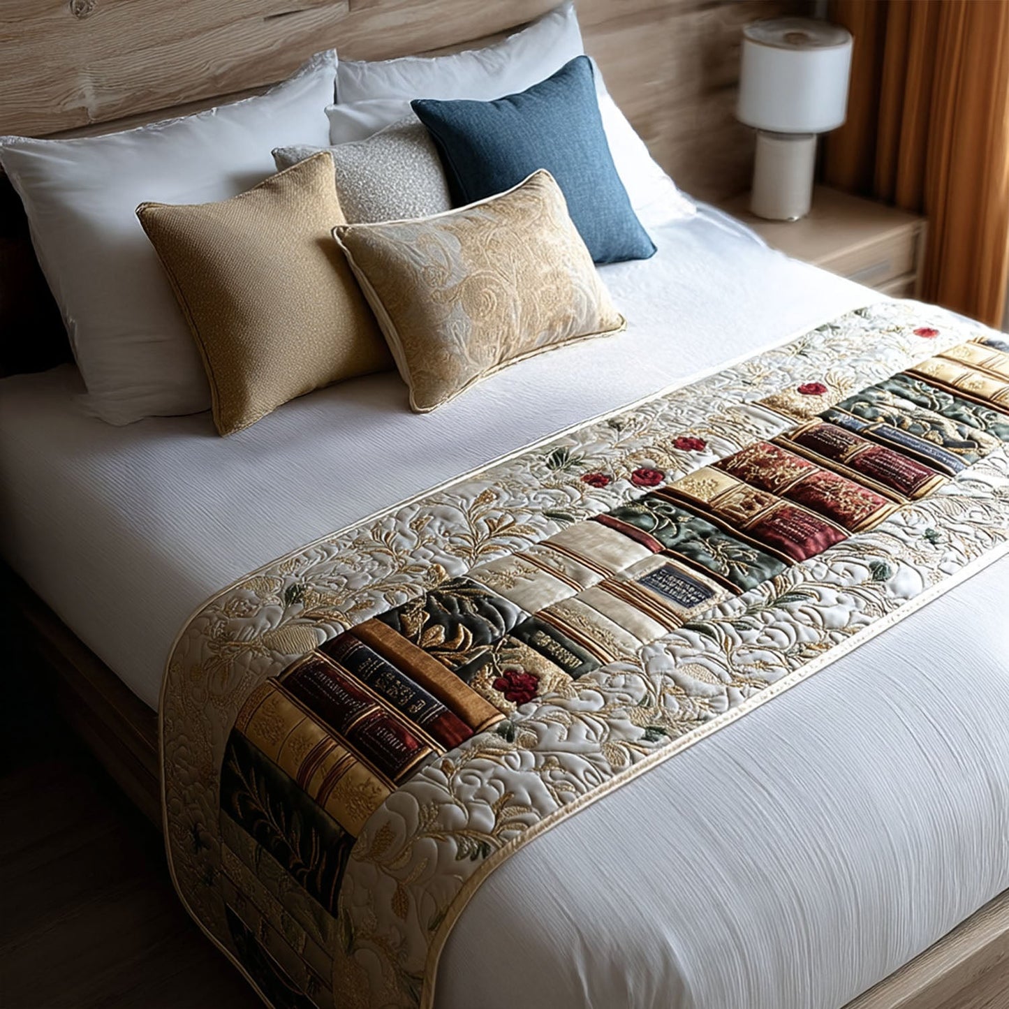 The Book Nook Quilted Bed Runner NCU0PT8049