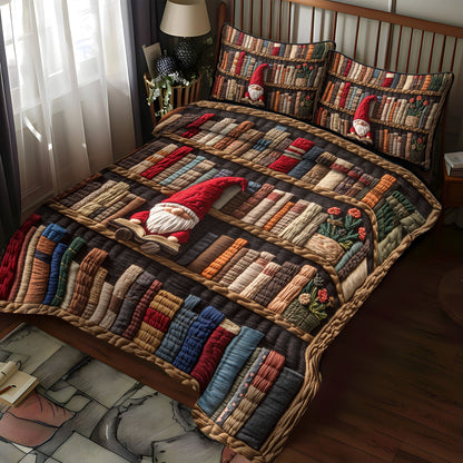 The Bookish Gnome 3-Piece Quilted Bedding Set NCU0PT3188