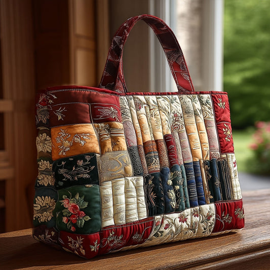 The Bookworms Retreat Quilted Tote Bag NCU0PT8148