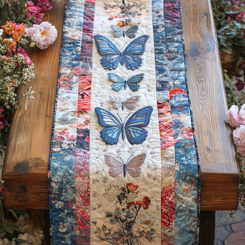 The Butterfly Grove Quilted Table Runner NCU0PT5688