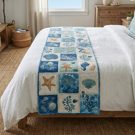 The Cape Cod Mosaic Quilted Bed Runner NCU0PT11585
