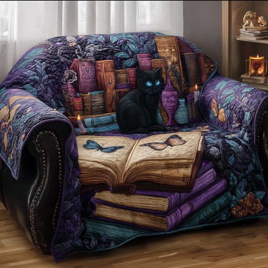 The Cat Chronicle Quilted Sofa Cover NCU0PT9951