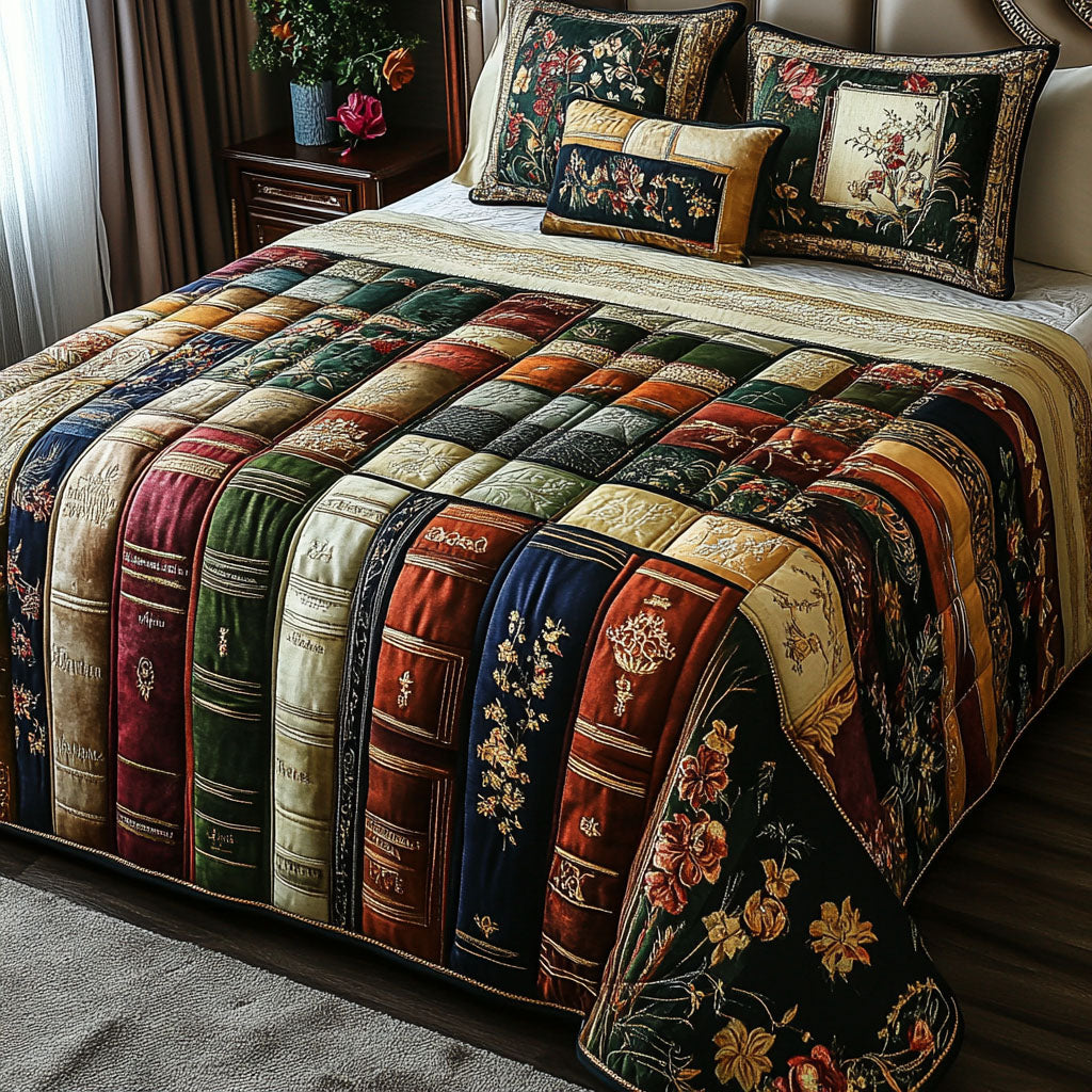 The Classic Novel Nook 3-Piece Quilted Bedding Set NCU0PT5070