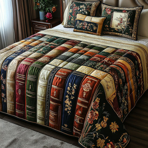 The Classic Novel Nook 3-Piece Quilted Bedding Set NCU0PT5070
