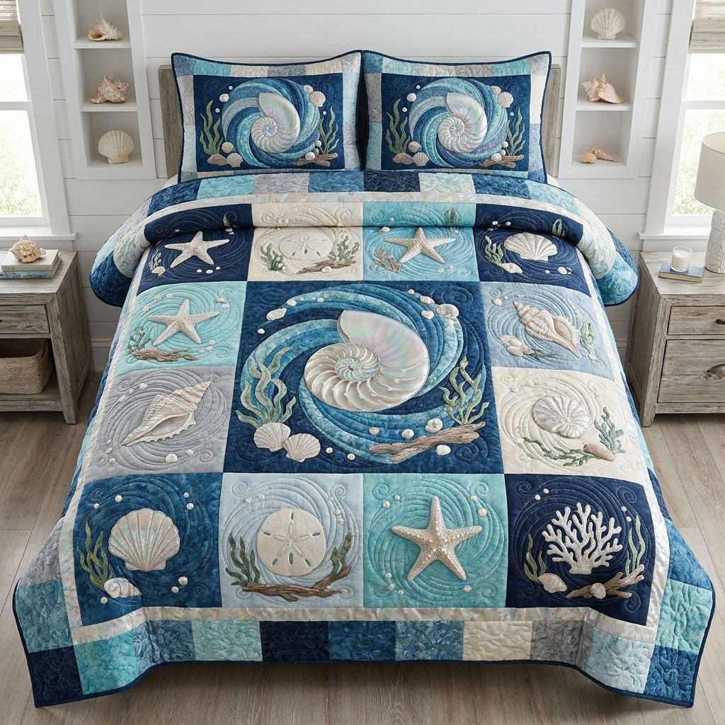 The Coastal Passage 3-Piece Quilted Bedding Set NCU0PT11807