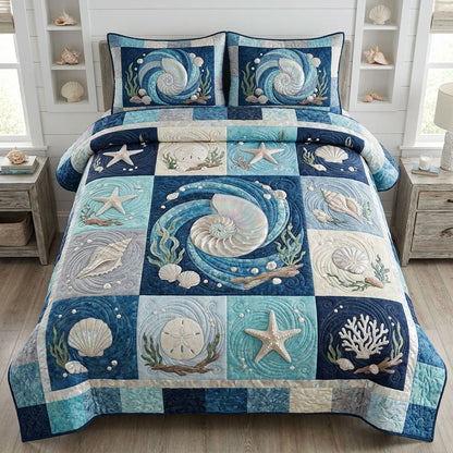 The Coastal Passage 3-Piece Quilted Bedding Set NCU0PT11807