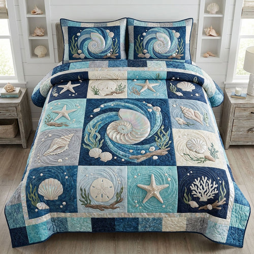 The Coastal Passage 3-Piece Quilted Bedding Set NCU0PT11807