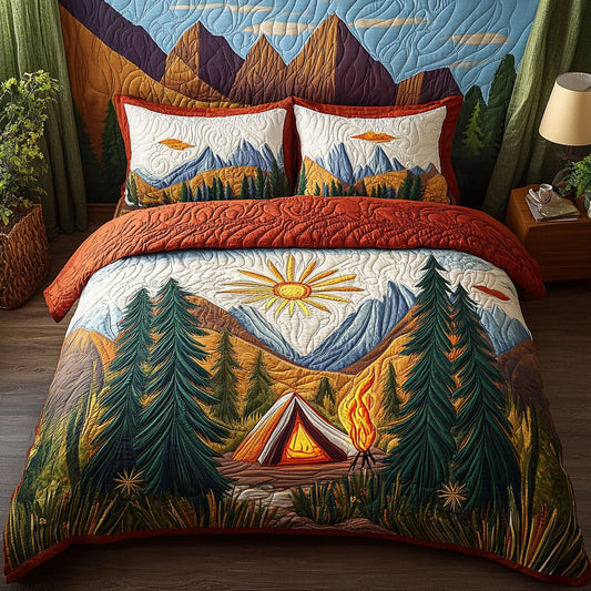 The Cozy Campsite 3-Piece Quilted Bedding Set NCU0PT4572